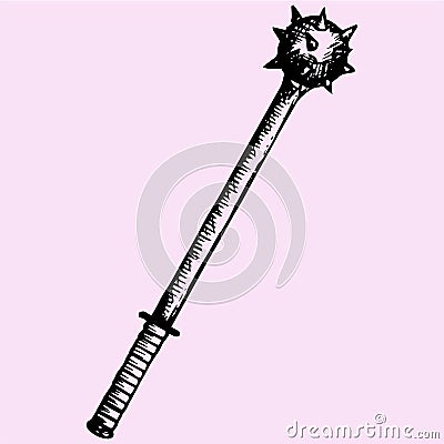 Medieval mace Vector Illustration