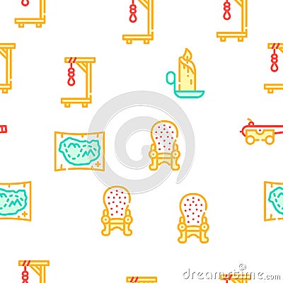 Medieval Middle Age Collection Icons Set Vector Stock Photo