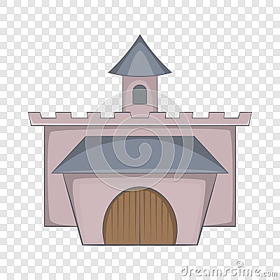 Medieval palace icon, cartoon style Vector Illustration