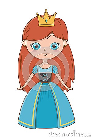 Medieval princess cartoon design vector illustration Vector Illustration