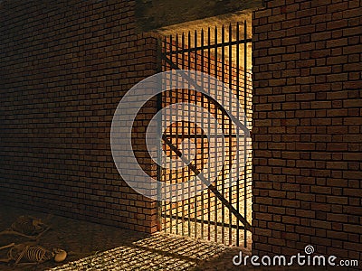 Medieval prison cell Stock Photo