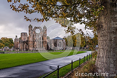 Elgin Cathedral Medieval Ruin Stock Photo