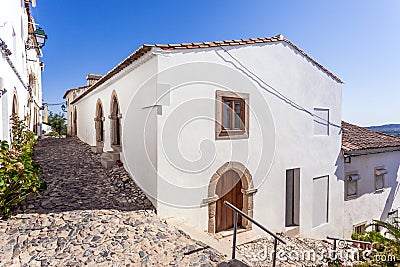 Medieval Sephardic Synagogue (13th / 14th century) in Castelo de Vide Stock Photo