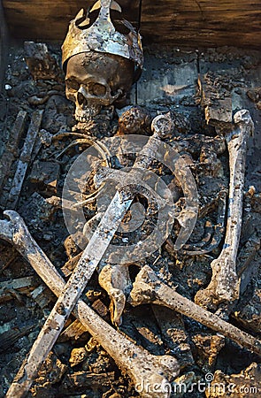 Medieval skeleton Stock Photo
