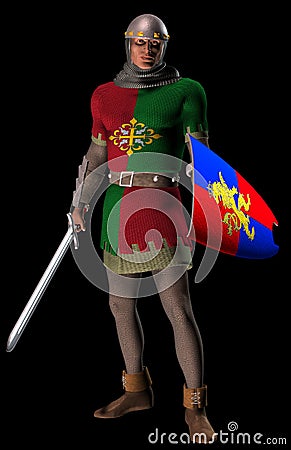 Medieval soldier Stock Photo