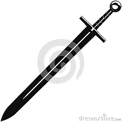 Medieval Sword Vector Illustration