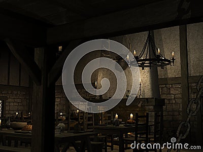 Medieval Tavern Stock Photo