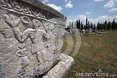 Medieval tombstones in Herzegovina Stock Photo