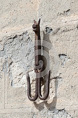 Medieval torch holder Stock Photo