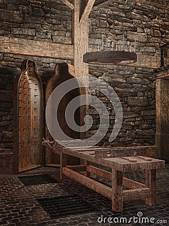 Medieval torture chamber Stock Photo