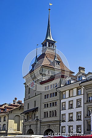 Medieval tower in Bern, Switzerland Editorial Stock Photo