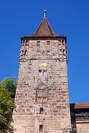 Medieval tower, Nurnberg, Germany Stock Photo