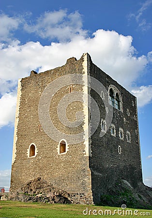 Medieval tower in Sicily Stock Photo