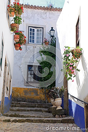 Medieval town of Obidos, Portugal Stock Photo