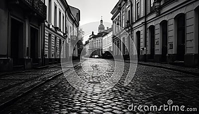 Medieval town square, famous monument, European elegance generated by AI Stock Photo