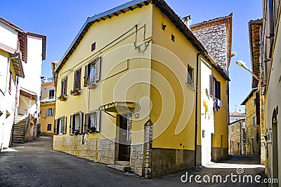 The old town of Sezze, Italy. Stock Photo