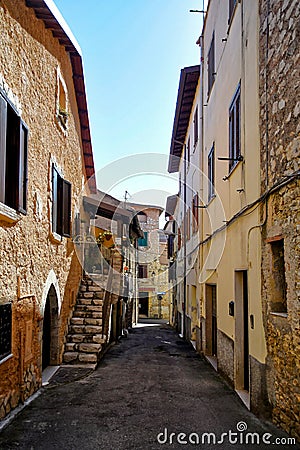 The old town of Sezze, Italy. Stock Photo