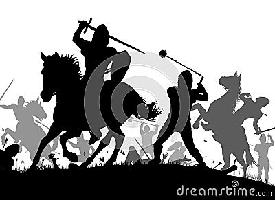 Medieval war Vector Illustration