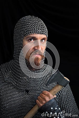 Medieval warrior Stock Photo