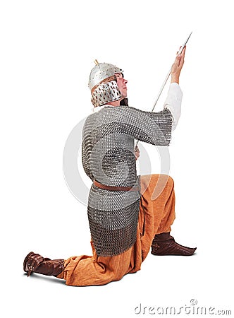 Medieval warrior Stock Photo