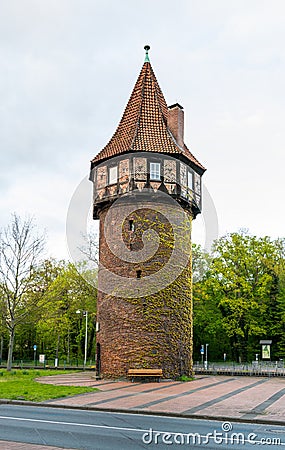 Medieval watchtower of Dohrener Turm in Hannover, Germany Stock Photo