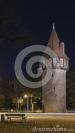 Medieval watchtower (old castle) Stock Photo