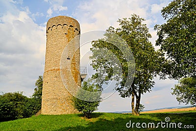 Medieval watchtower Sulesturm, Bavaria, Germany Stock Photo