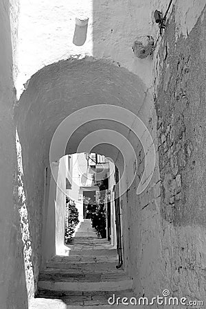 Medieval white village of Ostuni Editorial Stock Photo