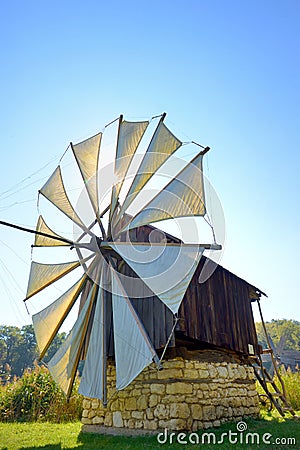 Medieval windmill in Sibiu city Stock Photo