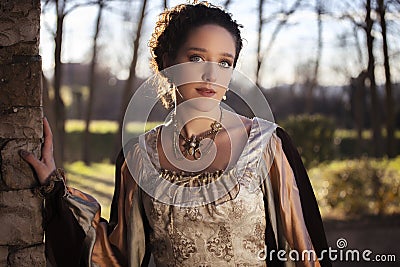 Medieval woman Stock Photo