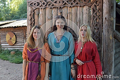 Medieval women fashion Editorial Stock Photo