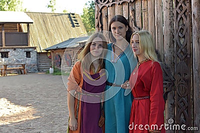 Medieval women fashion Editorial Stock Photo