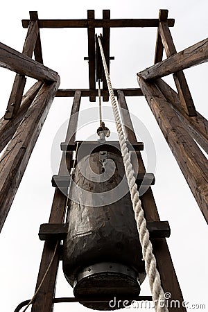 Medieval wooden machine Stock Photo