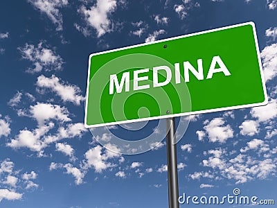Medina traffic sign Stock Photo