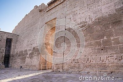 Medinet Habu temple in Luxor Stock Photo