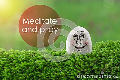 Meditate and pray Stock Photo