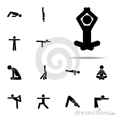 meditate, yoga icon. yoga icons universal set for web and mobile Stock Photo