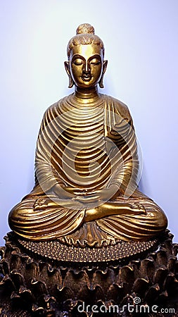 Meditating Buddha Statue from Gandhara Stock Photo