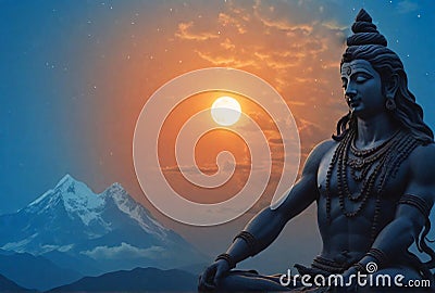 Hindu god Shiva Stock Photo