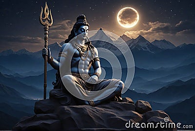 Hindu god Shiva Stock Photo