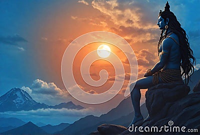 Hindu god Shiva Stock Photo