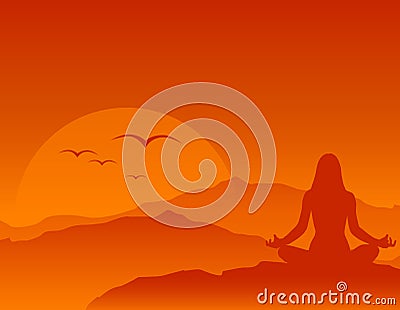 Meditation Vector Illustration