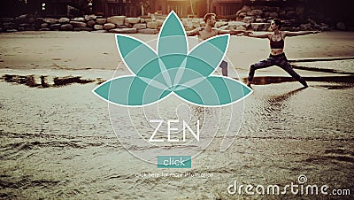 Meditation Balance Yoga Zen Serenity Relaxation Concept Stock Photo