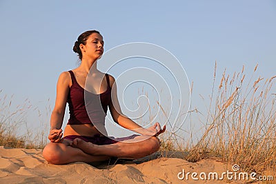 Meditation on a decline Stock Photo