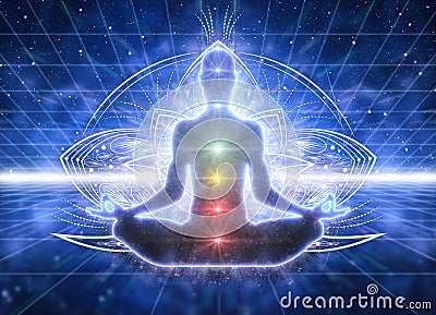 Meditation - Deep Meditative State of Conciousness Stock Photo