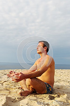 Meditation man. Stock Photo