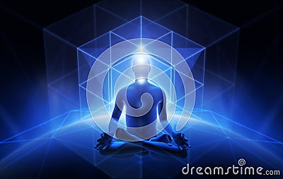 Meditation of man Stock Photo