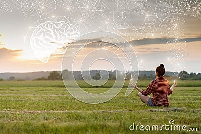 Meditation and relaxation concept Stock Photo