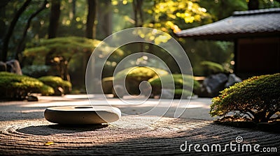 meditation rock garden zen buddhism Stock Photo