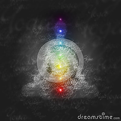 Meditation yoga chakra graphic Stock Photo